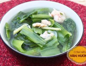 Canh cải nấu tôm